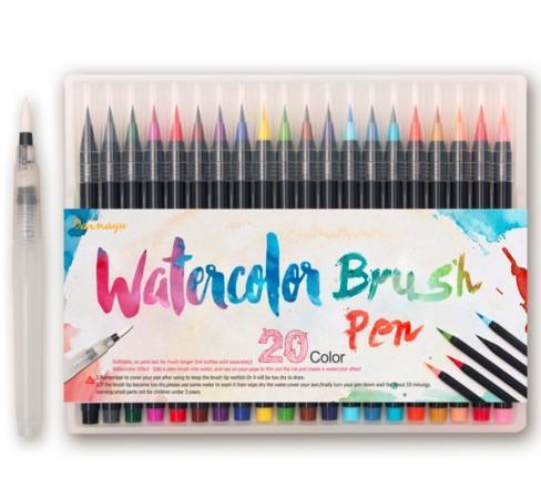 Watercolor Markers: Premium Quality with 20 Different Colors
